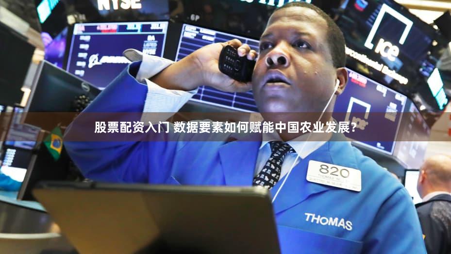 股票配资入门 数据要素如何赋能中国农业发展?