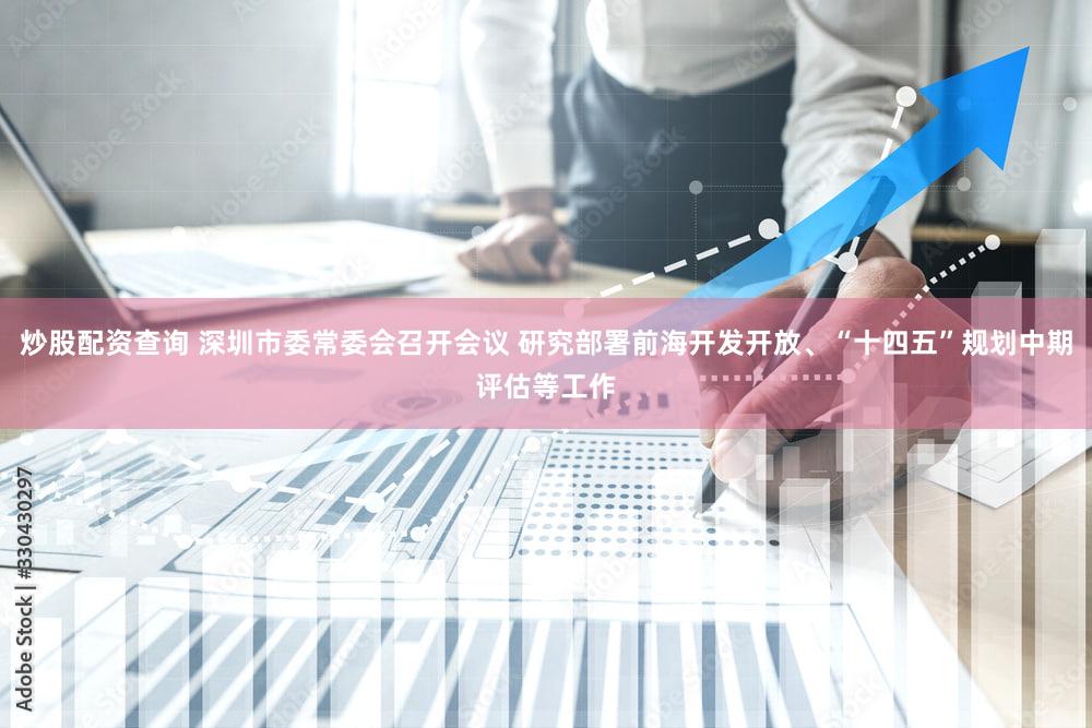 炒股配资查询 深圳市委常委会召开会议 研究部署前海开发开放、“十四五”规划中期评估等工作